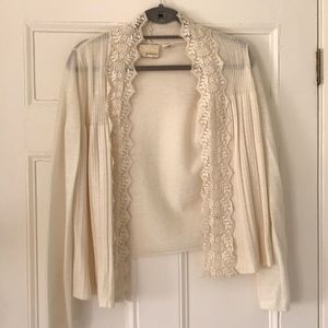 Anthropologie Guinevere open lace cardigan